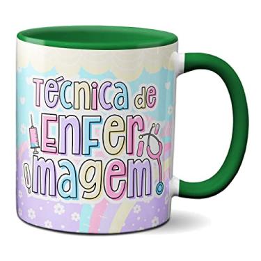 Imagem de Caneca Técnica De Enfermagem Profissional Área Da Saúde (Verde)