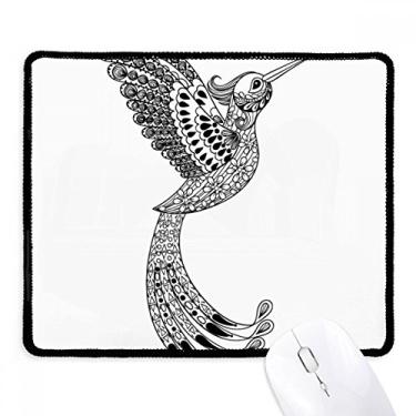 Imagem de Mouse pad de borracha para corrida com pena longa e borda costurada para jogos