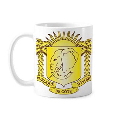 Imagem de Coate d'Ivoire Nacional Emblema Caneca Cerâmica Café Porcelana Copo Talheres