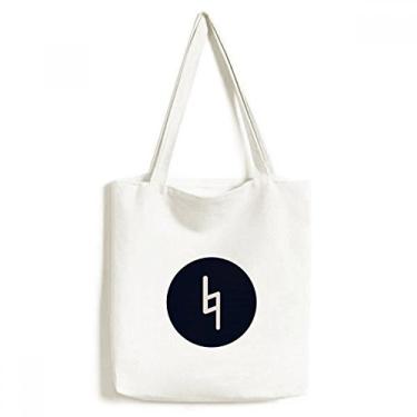 Imagem de Bolsa de lona preta preta com assinatura da White Music