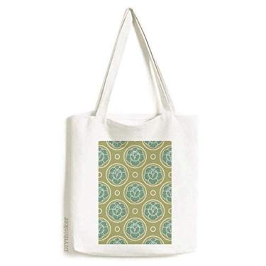 Imagem de Sacola de lona com estampa decorativa de repolho verde bolsa de compras casual