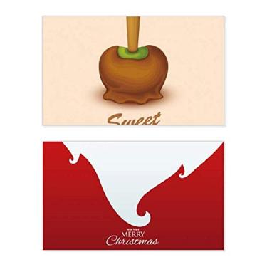 Imagem de Cartão de felicitações de Natal com mensagem de Natal e sorvete marrom verde chocolate