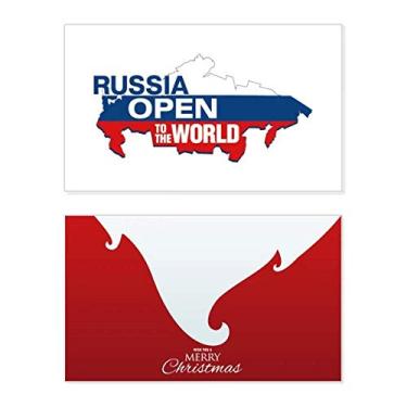 Imagem de Mapa da bandeira aberta da Rússia para o mundo feriado, feriado, cartão de felicitações, mensagem de Natal