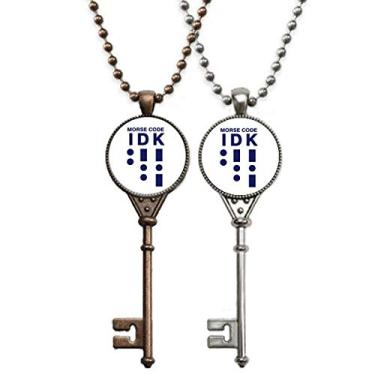 Imagem de OFFbb-USA Colar Morse Code Know Dot-line Expression Key Necklace Pendant Jewelry Couple Decoration