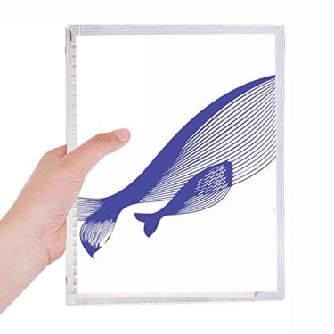 Imagem de Caderno grande Ocean The Blue Whale com folhas soltas e agenda recarregável