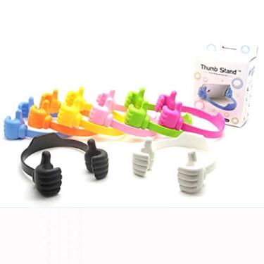 Imagem de Pacote com 8 suportes de celular para polegares, multicores, vários ângulos, suporte de silicone ajustável, suporte de mesa portátil compatível com Android Switch Nintendo Tablet