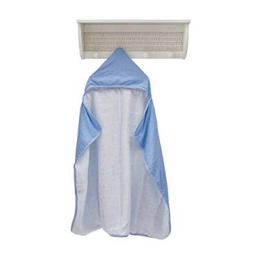 Imagem de Toalha de Banho Papi Malhas Forrada C/ Capuz Estampado para Bebê 94cm X 70cm Contém 01 Un