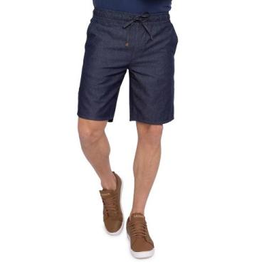 Imagem de Bermuda Jeans Masculina Com Cordão Elástico Cós - Doct