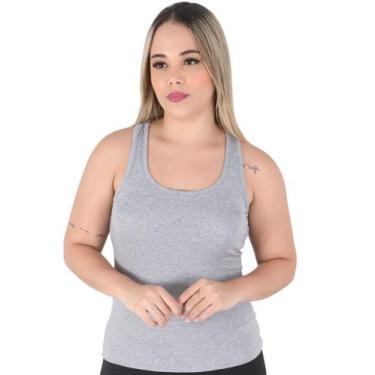 Imagem de Regata Feminina Recorte Nadador Camiseta Blusa Regatinha Simples Basic
