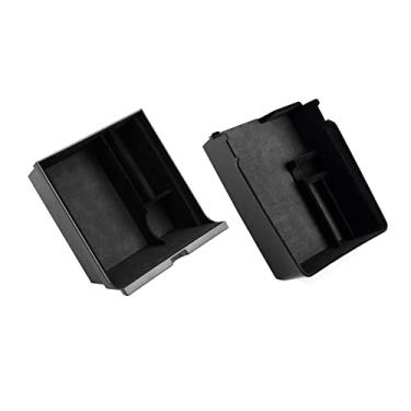 Imagem de Alfanxi Acessórios de carro Alcantara Material Volante, console central, painel, painel de porta, capas de chave e suportes compatíveis com Tesla Model 3/Y/S (B3: caixas de armazenamento)