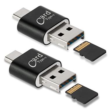 Imagem de Leitor de cartão micro SD para Android, cartão micro SD para adaptador USB, leitor de cartão mini USB C para leitor de cartão de memória da câmera, leitor de cartão Wansurs para PC e telefone Android