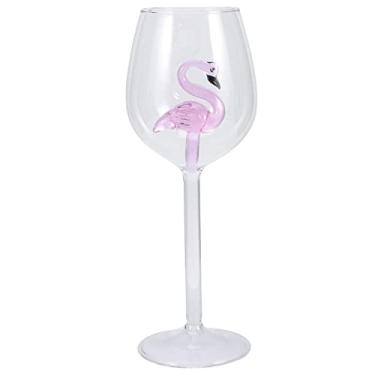 Imagem de De Vinho Flamingo Copos De Bebida De Verão Copos De Vinho Tinto Copos De Cerveja Vermelho Presente Havaiano Copos De Bar Taças De Vinho Vidro Doméstico Balcão De Bar Noiva