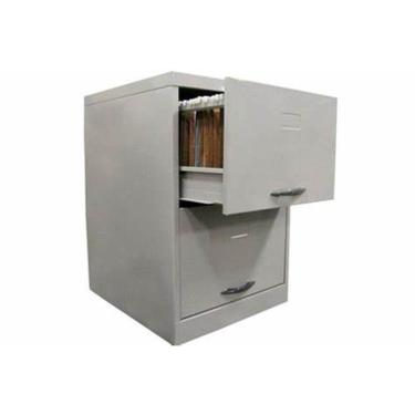 Imagem de Arquivo De Aço 2 Gavetas Para Pasta Suspensa C/ Chave Cinza