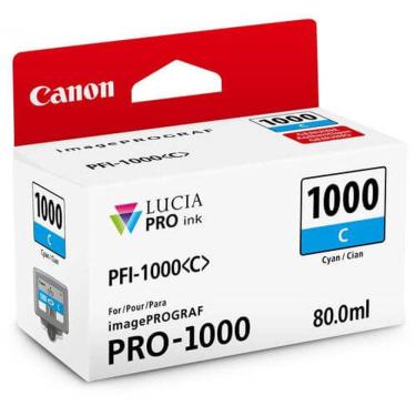 Imagem de Cartucho de Tinta Canon PFI 1000 C Ciano 80ml