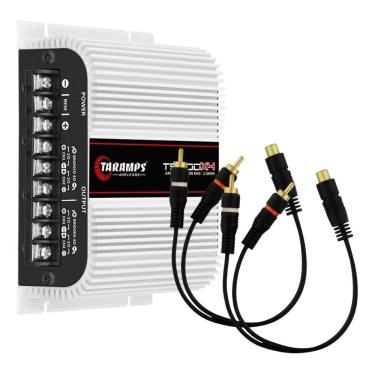 Imagem de Modulo Amplificador Taramps Ts400x4 400 Watts Rms + 2 Cabos Y 2 Machos / 1 Fêmea