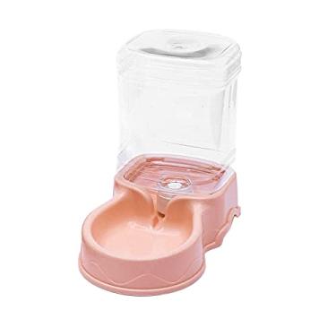 Imagem de Baoblaze Alimentador Automático Pequeno/Médio/Grande Animais de Estimação Alimentador Automático Alimentador de Comida Waterer 3,5L, Alimentador de Viagem e Dispensador de Água para Cães Gato Animais Pequenos - Alimentador de Água Rosa