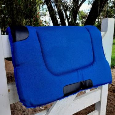 Imagem de Manta Para Sela De Cavalo Baixeiro para Arreio Reforçado (Azul)
