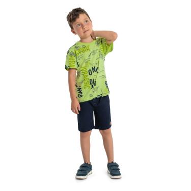 Imagem de Infantil - Camiseta Giant Dino Manga Curta para Meninos Quimby Verde  menino