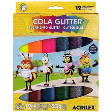 Imagem de Cola Glitter 12 Cores 23G Cada - Acrilex