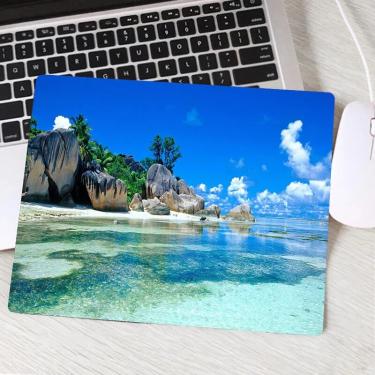 Imagem de Coconut palm beach legal personalizado gaming mousepads computador portátil anime mouse esteira