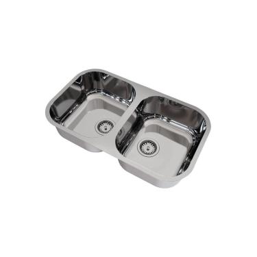 Imagem de Cuba Dupla Docol Spice 71X40 017018CH Inox