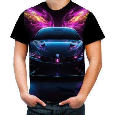 Imagem de Camiseta Colorida Carro Neon Dark Silhuette Sportive 2 - Kasubeck Stor