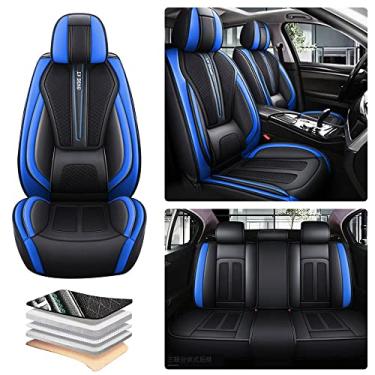 Imagem de Vonxuli Capas de assento de carro compatíveis com Mercedes-Benz Luxury Car Seat Protector Airbag Compatível com almofada de carro
