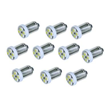 Imagem de PA 10 peças #1893 #44 #47 #756 #1847 BA9S 4SMD LED Bayonet Pinball Lâmpada verde - 6,3V