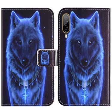 Imagem de TienJueShi Wolf Fashion Stand TPU Silicone Book Stand Flip PU Leather Protector Phone Case para HTC Desire 22 Pro 6,6 polegadas Capa Etui Wallet