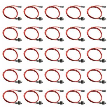 Imagem de Kit 25x Cabo Botão Power SW Reset On Off Interruptor Para Ligar Gabinete PC Computador ATX Mineração