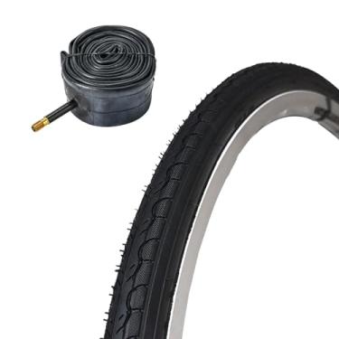 Imagem de XCPHGFM Conjunto de pneus de bicicleta para bicicletas de montanha 700C/26 polegadas ou bicicletas urbanas, bicicletas de estrada, pneus de borracha mista