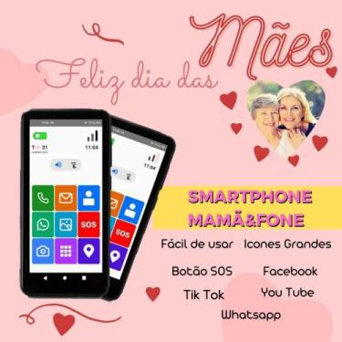 Imagem de Smartphone Mamãefone 3G 32Gb Ícones Grandes Zap Face Insta - Multilase