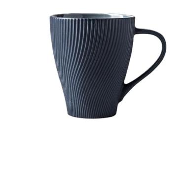 Imagem de Caneca de café de cerâmica, xícara de chá para escritório e casa, 355 ml, lavável na lava-louças e no micro-ondas (azul escuro, 301-400 ml)