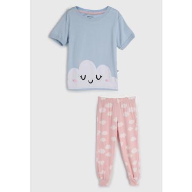 Imagem de Kit Pijama 2pçs Hering Longo Personagens Azul/Rosa HERING KIDS 56E41EEN menina