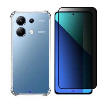 Imagem de COMBO Película Privacidade 3D + Capa Anti-Impacto Para Redmi Note 13 4G (Tela 6.67") - C7 COMPANY