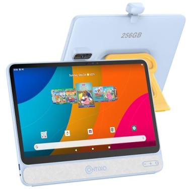 Imagem de Contixo Tablet infantil A3 Pro – 80 Disney E-Book FHD de 15,6 polegadas, 256 GB, 8 GB de RAM, CPU Octa-Core 2.0 GHz, 13 MP frontal/5 MP traseira ajustável câmera de vídeo / alto-falante integrado para