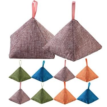 Imagem de Sacos de carvão de bambu natural sacos de carvão ativado eliminador de odores de carvão ativado (8, verde, marrom, laranja, azul)