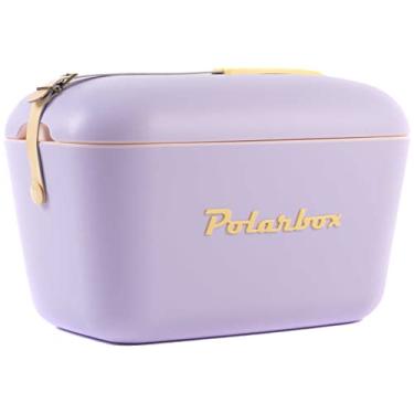 Imagem de Polarbox Geladeira portátil - mini frigorífico 20 l, frigorífico de praia, frigorífico portátil, pequeno, frigorífico vintage, pega ajustável, frigorífico Polarbox, frigorífico de
