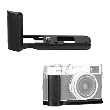 Imagem de JJC Suporte de alça segura de metal sólido para câmera Fuji Fujifilm X100V X100F (não para X100VI), design de almofadas antiderrapantes, placa de liberação rápida Arca Swiss, orifício de tripé extra