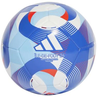 Imagem de Bola Futebol Campo Adidas Île-de-Foot Olimpíadas Paris 2024 Training Azul e Branco