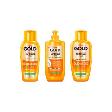 Imagem de Kit Niely Gold Nutri Poderosa Shampoo + Cond + CR Pentear