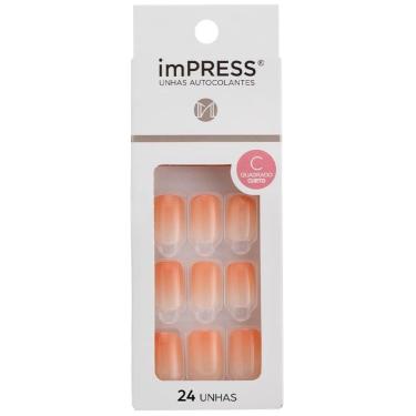 Imagem de Unha Postiça Autocolante Impress Peach Perfect 24UN  Kiss