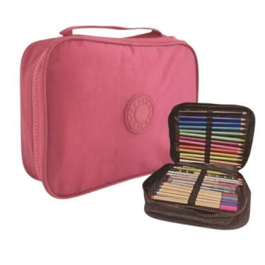 Imagem de Estojo 100 Pens Box com divisórias Rosa