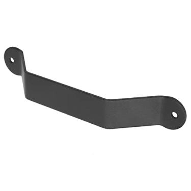 Imagem de Maçaneta de Portão de Aço Preto, Design Moderno, Aço Carbono, Operação Silenciosa, para Garagem, Celeiro, Armário, Com Superfície Polida, Projetado Ergonomicamente, Maçaneta de