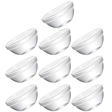 Imagem de Conjunto de 10 mini tigelas de preparação, tigelas pequenas de vidro de 6 cm, tigelas de mistura empilháveis transparentes de preparação de pirex para preparação, sobremesa, molhos, pratos de nozes e