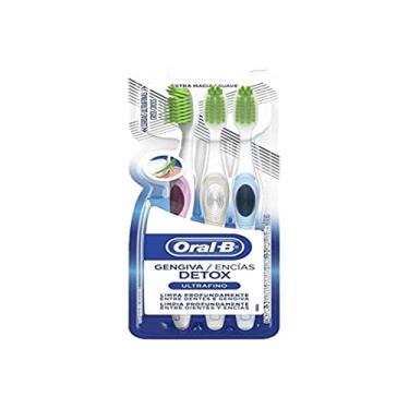 Imagem de Escova Dental Extra Macia Oral-B Gengiva Detox Ultrafino Com 3 Unidades, ORAL-B