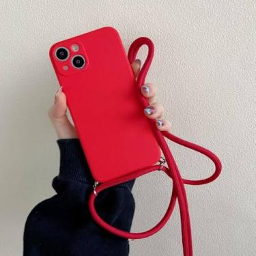 Imagem de Crossbody colar cinta cordão cabo quadrado silicone caso de telefone para huawei p20 p30 lite p40 p50 pro mate 9 10 20 30 capa, x6, para companheiro 30