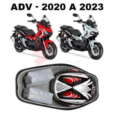 Imagem de Forração Honda ADV 150 Baú Forro Premium Scooter Cinza - Jaspe Ateliê,