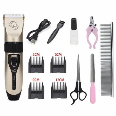 Imagem de KIT Máquina De Tosa Profissional Pet Cão e Gato Bivolt - NINGBO