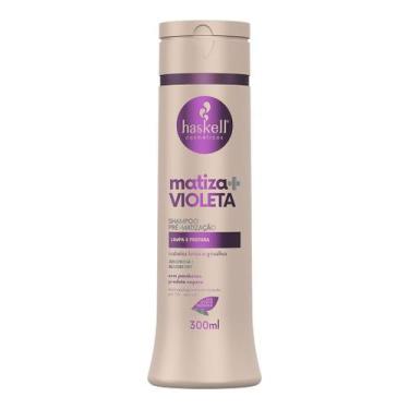 Imagem de Shampoo Matizador Roxo Cabelos Loiros Extend Color 300ml Haskell